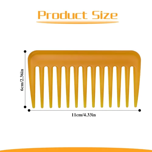 Miniatura 3 de Mini peine de dientes anchos, pequeño peine desenredante de viaje, peine de pelo rizado, peine portátil para ducha, peine húmedo para mujeres, peine