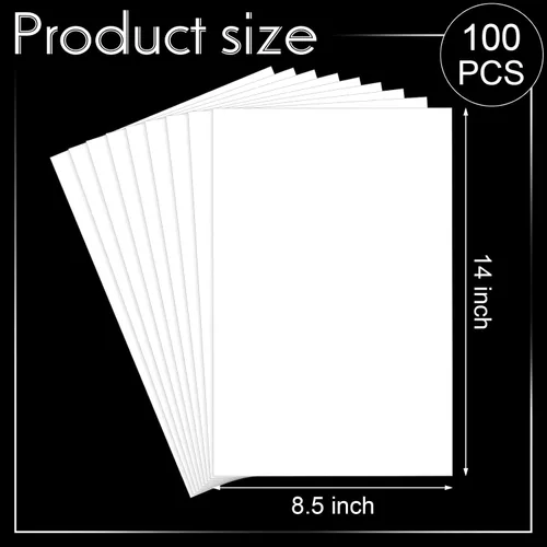 Miniatura 2 de Mepase 100 hojas de cartulina de tamaño legal de 8.5 x 14 pulgadas, papel blanco de 65 libras, papel de impresora de tamaño legal para impresión