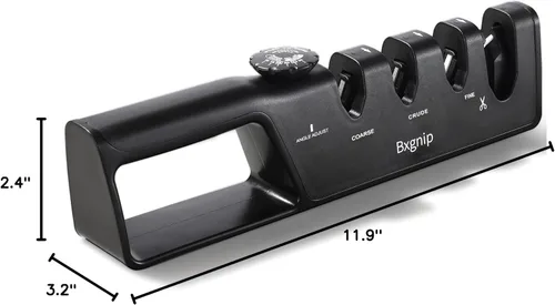 Miniatura 7 de Afilador de cuchillos profesional con 6 ángulos de afilado ajustables, y también tijeras afiladas, mango ergonómico, cuchillos de mano y afilador