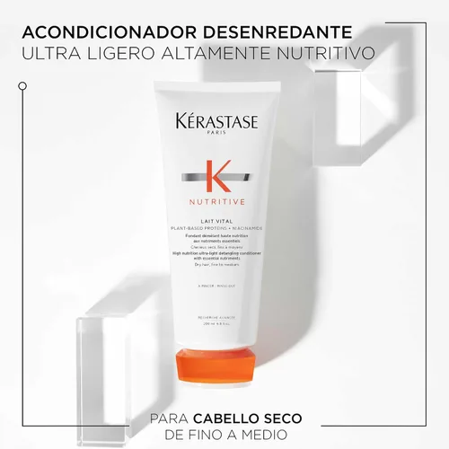 Miniatura 3 de Kérastase Nutritive Lait Vital Acondicionador Hidratante Para Cabello Fino a Medio Seco - Ilumina el Cabello Brillante y Desenreda Fácilmente, Con