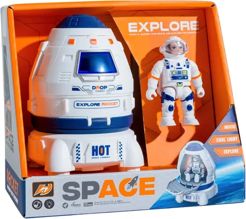 Miniatura 7 de Wbzle Juguetes de Cohete Espacial, Nave Espacial con Juguetes de Astronauta para Educación, Concentración, Diversión de Aprendizaje de Cohetes
