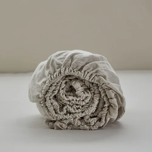 Miniatura 8 de Simple&Opulence Sábana bajera ajustable 100% lino tamaño matrimonial (1 pieza), funda de colchón de 14 pulgadas de profundidad de lino francés