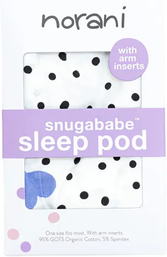 Miniatura 7 de Norani Baby Snugababe Swaddle Pod para recién nacidos – Inserciones seguras de brazo que evitan escape, cierre fácil para cambios de pañales