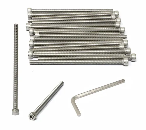 Miniatura 92 de iexcell 25 piezas M4 x 60/65/70/75/3.150 in paso de rosca 0.028 in acero inoxidable 304 cabeza hexagonal Tornillos Tornillos surtido Kit