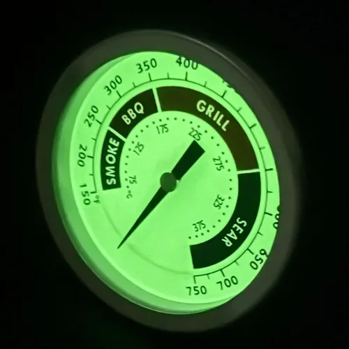 Miniatura 4 de Medidor de termómetro luminoso para barbacoa de 3 1/8 pulgadas para ahumadores CharBroil Oklahoma Joe's, Weber, Royal Gourmet, Char-Griller
