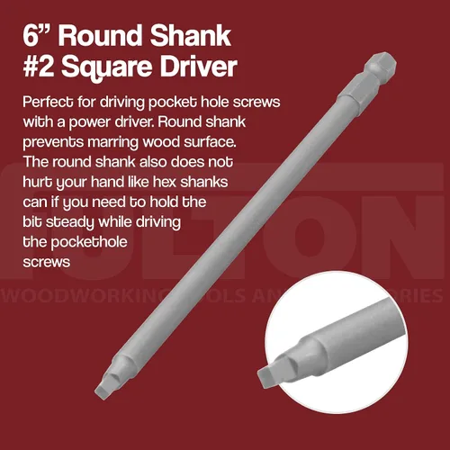 Miniatura 4 de Fulton Woodworking Tools 500 tornillos de madera autorroscantes con revestimiento de zinc #8 x 1 ¼ con rosca gruesa y un destornillador cuadrado #2