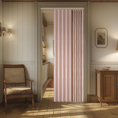 Miniatura 51 de AJAZZ Cortina de puerta magnética 100% opaca de acordeón para armario, cortina invisible para puerta interior de dormitorio, sala de estar, pasillo