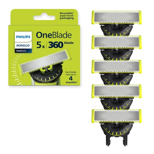 Miniatura 13 de Philips Norelco OneBlade 360 Hojas de Reemplazo, para Afeitadora y Cortadora Eléctrica OneBlade, Acero Inoxidable Duradera, Recorta, Bordea