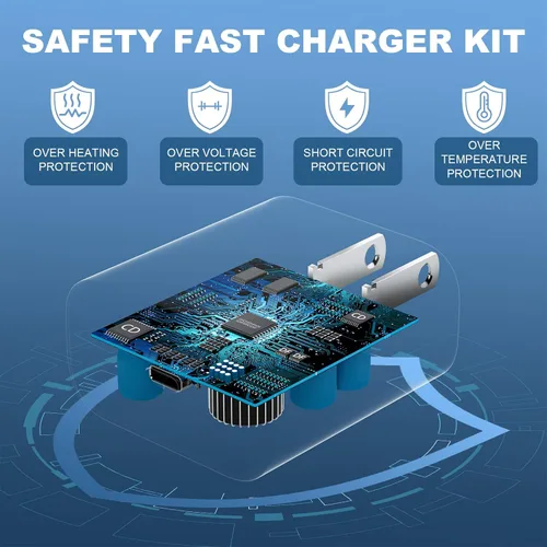 Miniatura 5 de Cargador rápido USB C de 45 W, cargador súper rápido de 45 vatios tipo C con cable de carga rápida Android de 6.6 pies para Samsung Galaxy S26