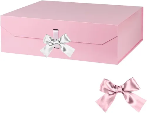 Miniatura 26 de GoooodGift Caja de regalo grande blanca de 13 x 11 x 5.3 pulgadas, caja de regalo con tapa cierre magnético, Navidad, cajas de regalo plegables
