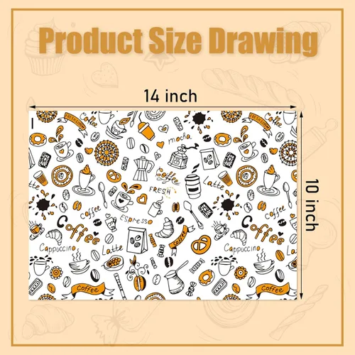 Miniatura 2 de 200 hojas de papel de delicatessen de 10 x 14 pulgadas, revestimientos de alta calidad para cestas de alimentos, hojas de papel encerado resistentes