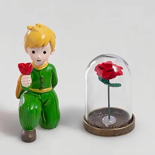 Miniatura 7 de Estatuas de Príncipe con Rosa para Decoraciones de Tablero de Automóvil, Accesorios de Decoración Interior del Tablero, Espejos Retrovisores