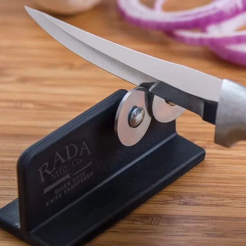 Miniatura 4 de Rada Cutlery Quick Edge - Afilador de cuchillos (R119), 3.5 x 2 pulgadas, ruedas de acero inoxidable, paquete de 6