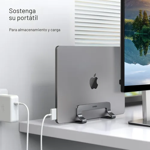 Miniatura 5 de UGREEN Soporte vertical para laptop para escritorio compatible con MacBook Pro, MacBook Air, soporte vertical de aluminio ajustable para portátiles