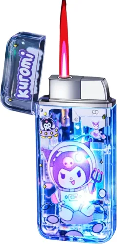 NIVEK Luz LED Cool Transparente Encendedor Que Brilla En La Oscuridad Iluminación Gatito KT Gato Kulomi Carácter Japonés Kawaii Llama Rosa