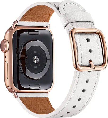Miniatura 37 de MNBVCXZ Correas de cuero compatibles con Apple Watch para mujeres, correa de repuesto genuina para iWatch Series 11 10 9 8 7 6 5 4 3 2 1 SE 3 SE 2