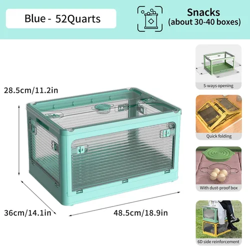Paquete de 3 contenedores de almacenamiento apilables, organizadores de clóset de 50 litros con 3 tapas, ruedas, cajones, caja plegable y colapsable