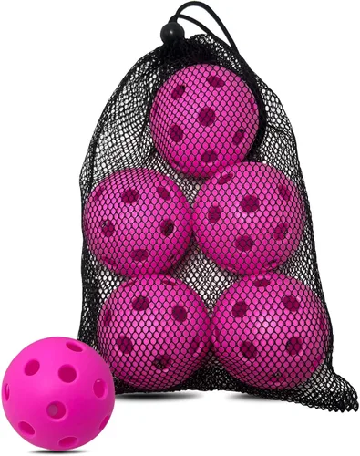 Miniatura 23 de 6 -Pack Pickleball Balls, 26 Holes Outdoor Pickleballs, High Elasticity & Durable Pickle Balls for All Style Pickleball Paddles Indoor Pickleballs