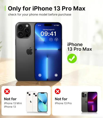 Miniatura 8 de iGluz Paquete de 4+2 protectores de pantalla de privacidad para iPhone 13 Pro Max con protector de lente de cámara de 6.7 pulgadas, 9H + vidrio