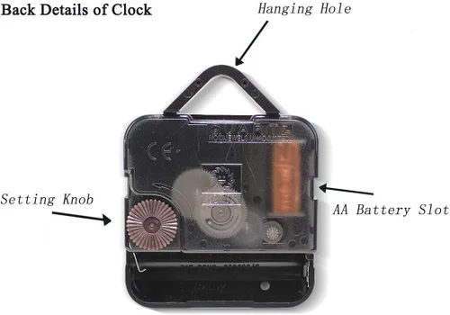 Miniatura 5 de Naanle Reloj de pared cuadrado con estampado de rocas en 3D, 8 pulgadas, funciona con pilas, reloj de escritorio analógico silencioso de cuarzo