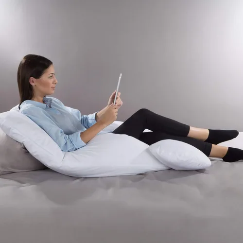Miniatura 4 de Lavish Home - Almohada de cuerpo completo, almohada 7 en 1 con funda extraíble, cómoda forma de U para apoyo, dormir, descansar, estudiar y más