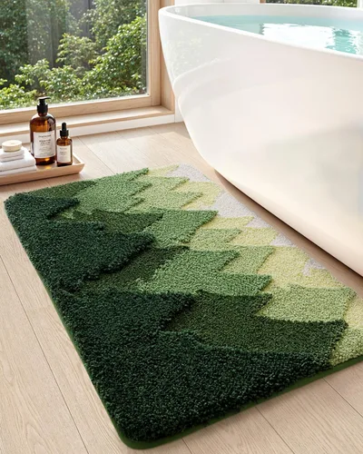 Miniatura 10 de DEXI Alfombras de baño antideslizantes, de 16 x 24 pulgadas, lavables de microfibra, tapete de baño de secado rápido, absorbente ultra suave