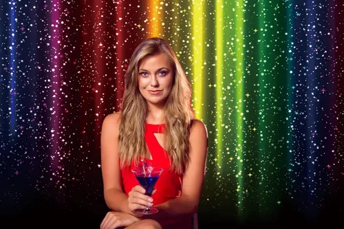 Miniatura 3 de Let's Glow - Telón de fondo de fiesta para fotografía, colorido arco iris con purpurina, fondo de neón salpicado, 10 x 8 pies, decoración de fiesta