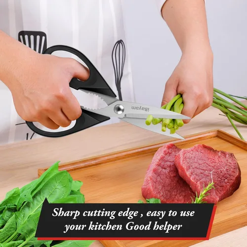 Miniatura 6 de Juego de Regalos de Navidad para Cocina, iBayam Tijeras de Cocina Multiusos con Funda Protectora, Regalos para Inauguración de Casa, Regalos de Boda