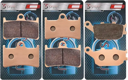 Miniatura 6 de S SYUU Juego de pastillas de freno para motocicleta de metal sinterizado, delanteras y traseras, resistentes al calor, compatibles con Yamaha MT-07