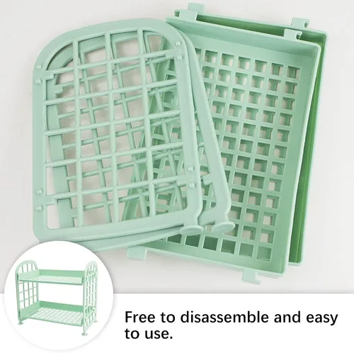 Miniatura 4 de organizador de escritorio para cosméticos y papelería, estante multifuncional de 2 niveles, organizador de maquillaje para cuidado de la piel