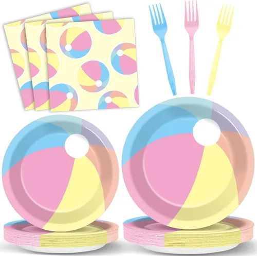 Miniatura 75 de Juego de 96 piezas de platos de papel, servilletas y tenedores para fiesta de cumpleaños número 16 para fiesta negra de dulces 16 años, platos