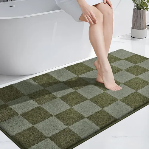 Miniatura 26 de PURRUGS Alfombra de baño antideslizante lavable a máquina 20 x 30 pulgadas, tapete de baño súper absorbente y de secado rápido, alfombra de baño