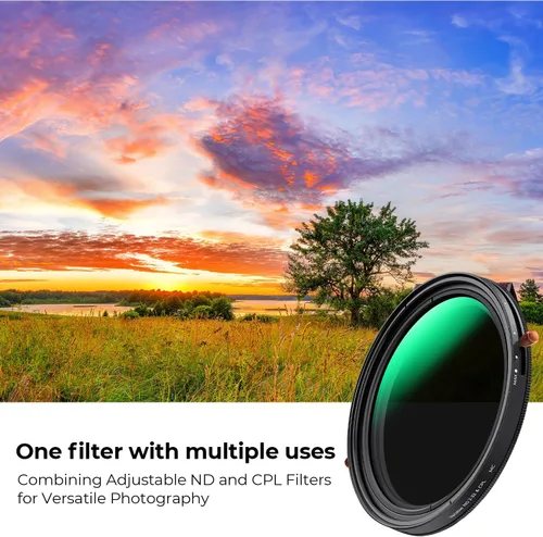 Miniatura 3 de K&F Concept 49mm Filtro Degradador Variable ND2-32 ND Y Filtro Polarizador Circular CPL De Lente De Cámara Impermeable Filtro De Densidad Neutral