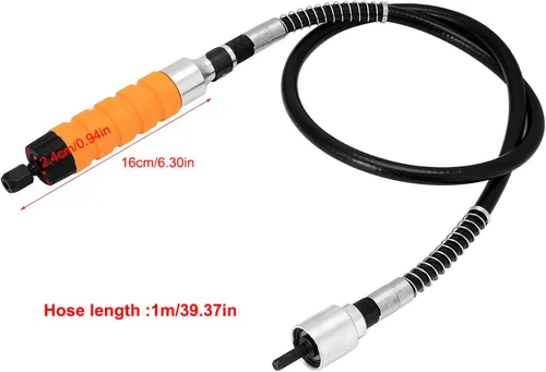 Miniatura 7 de YWBL-WH Herramienta eléctrica de cuchillo de grabado de cincel de madera para tallar en madera, 5 cuchillas, llave de repuesto suave y flexible