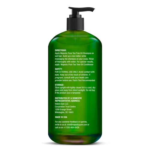 Miniatura 5 de Majestic Pure Champú de Árbol de Té para Hombres y Mujeres - 16 onzas líquidas - Fórmula Hidratante Combate la Caspa, Piojos y Cuero Cabelludo
