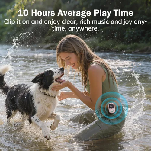 Miniatura 6 de Divoom Itour-S - Altavoz Bluetooth portátil, IP67 resistente al agua, a prueba de polvo, pequeño altavoz Bluetooth portátil con clip, tiempo de Rosa