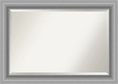 Miniatura 19 de Amanti Art Silver Wall Mirror 26x22 Peak Polished Nickel Rectangle Bathroom Mirror for Wall Decor Living Room, Small Traditional Frame, Hangs