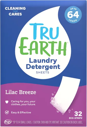 Miniatura 15 de Tru Earth Hojas de detergente compacto para ropa seco, sin perfume, hasta 768 cargas (384 unidades), sin parabenos, detergente sin líquido Eco-Strip