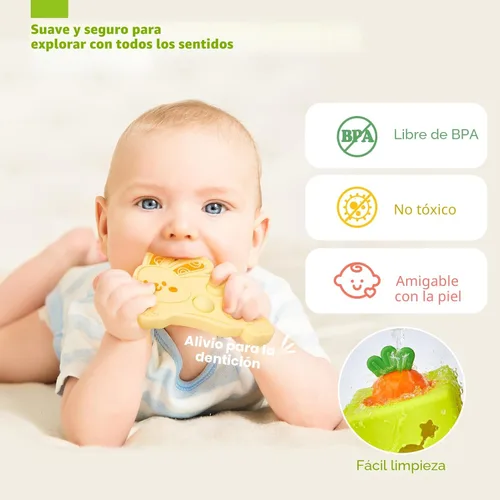 Miniatura 6 de hahaland Caja de pañuelos de silicona para bebé, juguetes Montessori de 6 a 12 meses, juguetes Montessori para bebés de 6 meses, cubo de actividades