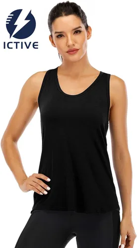Miniatura 2 de ICTIVE - Camiseta deportiva sin mangas con espalda cruzada, para mujer, ideal para yoga