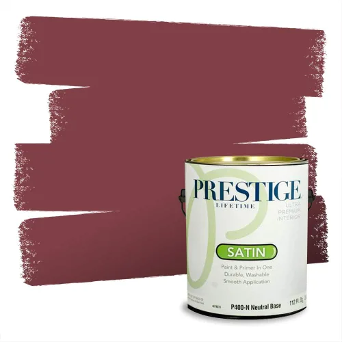 Miniatura 660 de Prestige Paints Pintura exterior e imprimación en uno, 1 galón, plano, coincidencia comparable de Valspar* Amber Rose*