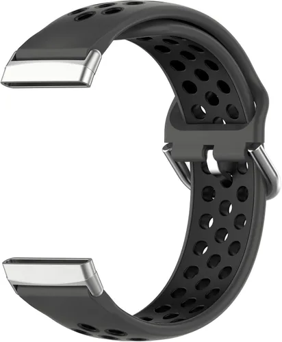 Miniatura 4 de BabyValley Correa compatible con Fitbit Versa 4/Versa 3/Sense Banda de silicona + conector de metal Correa de pulsera transpirable Correa de reloj