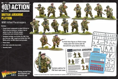 Miniatura 8 de Warlord Games Paracaidistas aliados aerotransportados británicos – Miniaturas de plástico a escala de 1.102 in para Bolt Action Miniaturas altamente