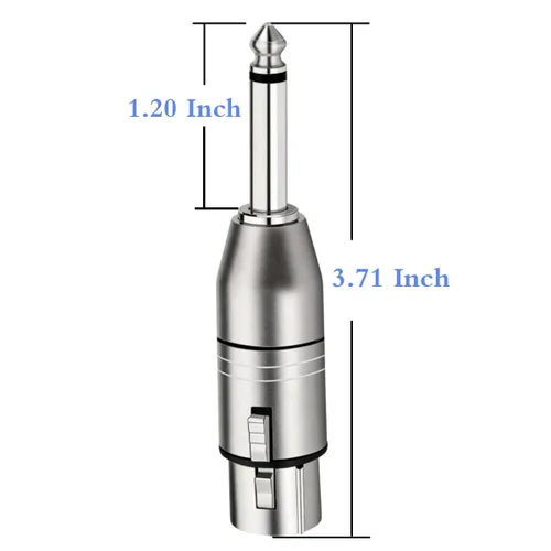 Miniatura 4 de XLR hembra a 1/4 pulgadas TS mono adaptador desequilibrado XLR hembra a 1/4 de pulgada TS mono macho adaptador de cable para mezcladores