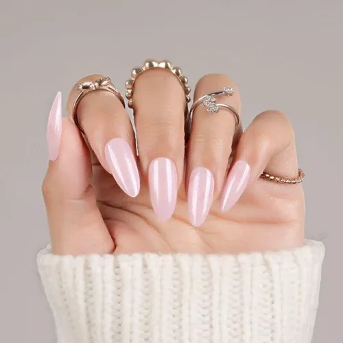 Miniatura 8 de 30 uñas postizas a presión de almendra, ajuste supremo y uñas de gel suave natural, 15 tamaños, kit de uñas postizas reutilizables con caja