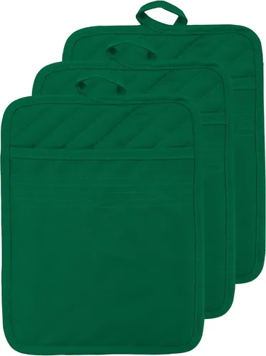 Miniatura 29 de Soporte para olla de horno con bolsillo, de algodón, resistente al calor, para cocina, almohadilla caliente, guantes de horno para cocinar y Gris