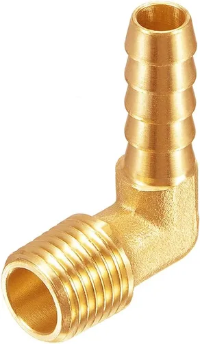 Miniatura 5 de Uenede 3 unids latón 1/2 "NPT macho a 5/8" Barb 90 grados codo rosca manguera manguera accesorios de púas para agua/aceite/gas