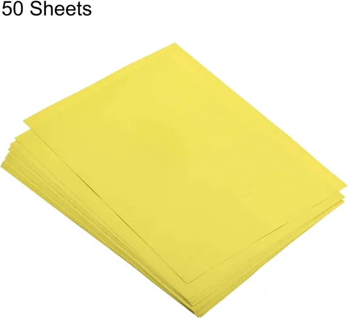 Miniatura 3 de MECCANIXITY 50 hojas de papel de copia de color 8.3 x 11.7 pulgadas Papel de impresora 80 g/m² amarillo limón para impresión de oficina, copia