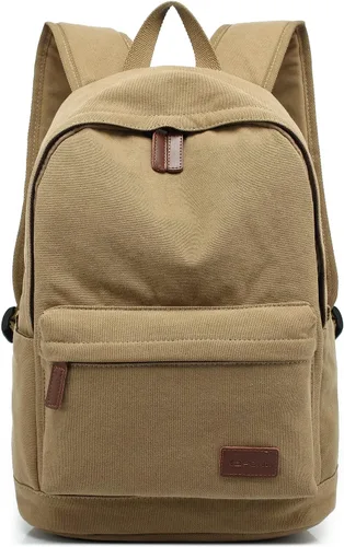 Miniatura 12 de kayond Bolsa de lona ligera para portátil de estilo casual, mochilas de viaje duraderas, mochila para hombres y mujeres, mochila de moda para Gris