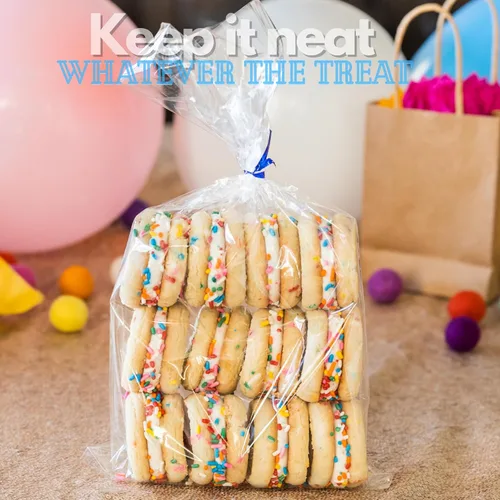 Miniatura 3 de TATTI Paquete de 200 bolsas de celofán transparentes para regalos, bolsas transparentes para fiestas de cumpleaños, bolsas transparentes de 6 x 9